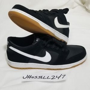 NEW NIKE SB ZOOM DUNK LOW PRO MENS SZ 10 BLACK-WHI